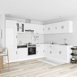 Set Mobili da Cucina 14 pz Kalmar Bianchi Lucido in Truciolato