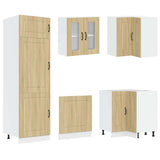Set Mobili da Cucina 14 pz Kalmar Rovere Sonoma in Truciolato