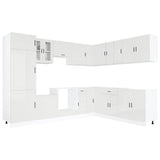 Set Mobili da Cucina 14 pz Porto Bianchi Lucido in Truciolato