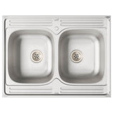 Mobiletto per lavabo con porta Lucca 2 pcs Rovere Sonoma
