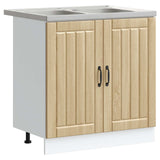 Mobiletto per lavabo con porta Lucca 2 pcs Rovere Sonoma