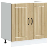 Mobiletto per lavabo con porta Lucca 2 pcs Rovere Sonoma
