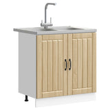 Mobiletto per lavabo con porta Lucca 2 pcs Rovere Sonoma