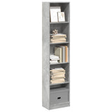 Libreria Grigio Cemento 40x24x176 cm in Legno truciolato