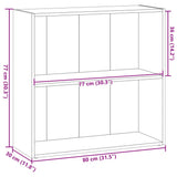 Libreria Legno Antico 80x30x77 cm in Legno truciolato