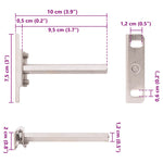 Staffe Mensole Galleggianti 12pz 12x100 mm Acciaio al Carbonio