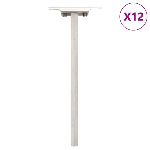 Staffe Mensole Galleggianti 12pz 12x200 mm Acciaio al Carbonio