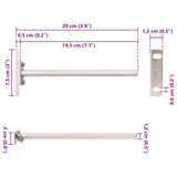 Staffe Mensole Galleggianti 12pz 12x200 mm Acciaio al Carbonio