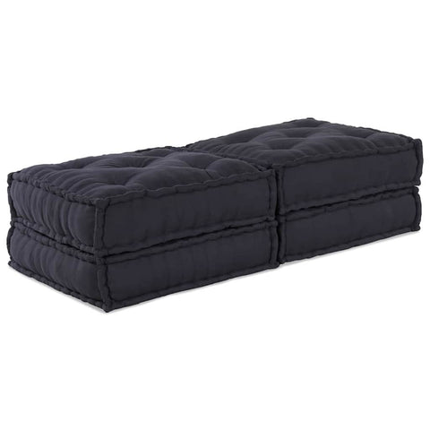 Cuscino 2 pcs Antracite 70 x 70 x 36 cm Poliestere