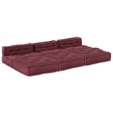 Unità di Divano Modulare 4 pcs Bordeaux Tessuto