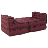 Unità di Divano Modulare 4 pcs Bordeaux Tessuto