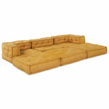 Unità di Divano Modulare 3 pcs Giallo Tessuto
