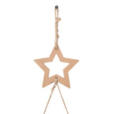 Alberi di Natale sospesi con stelle in alto 2 pz 42x90 cm Ramo naturale