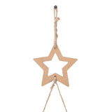 Alberi di Natale sospesi con stelle in alto 2 pz 55x120 cm Ramo naturale