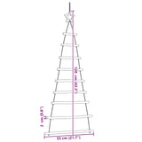 Alberi di Natale sospesi con stelle in alto 2 pz 55x120 cm Ramo naturale