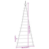 Albero di Natale sospeso con stella superiore 86x180 cm Ramo naturale