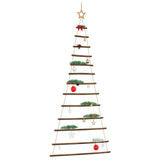 Albero di Natale sospeso con stella superiore 86x180 cm Ramo naturale