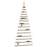Albero di Natale sospeso con stella superiore 100x210 cm Ramo naturale