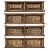 Vassoio 4 pcs Marrone 57 x 15 x 9 cm Legno Recuperato Massello