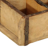 Vassoio 4 pcs Marrone 30 x 14 x 9 cm Legno Recuperato Massello