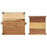 Vassoio 2 pcs Marrone 29 x 31 x 10 cm Legno Recuperato Massello
