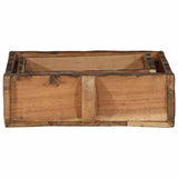 Vassoio 2 pcs Marrone 29 x 31 x 10 cm Legno Recuperato Massello