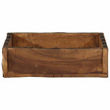 Vassoio Marrone 29 x 31 x 10 cm Legno Recuperato Massello