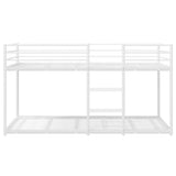Letto a Castello senza Materasso Bianco 90x200 cm in Acciaio