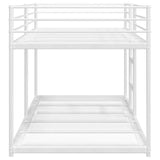 Letto a Castello senza Materasso Bianco 90x200 cm in Acciaio