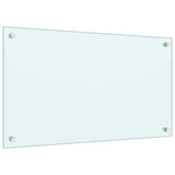 Paraschizzi per Cucina 2 pz Bianchi 70x40 cm in Vetro Temperato