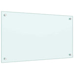 Paraschizzi per Cucina 2 pz Bianchi 70x40 cm in Vetro Temperato