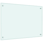 Paraschizzi per Cucina 2 pz Bianchi 70x50 cm in Vetro Temperato