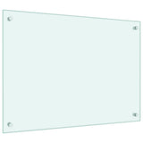 Paraschizzi per Cucina 2 pz Bianchi 70x50 cm in Vetro Temperato