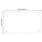 Paraschizzi per Cucina 2 pz Bianchi 70x50 cm in Vetro Temperato