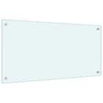 Paraschizzi per Cucina 2 pz Bianchi 80x40 cm in Vetro Temperato