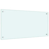 Paraschizzi per Cucina 2 pz Bianchi 80x40 cm in Vetro Temperato