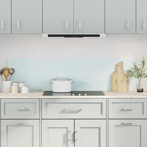 Paraschizzi per Cucina 2 pz Bianchi 80x40 cm in Vetro Temperato