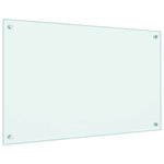 Paraschizzi per Cucina 2 pz Bianchi 80x50 cm in Vetro Temperato