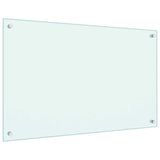 Paraschizzi per Cucina 2 pz Bianchi 80x50 cm in Vetro Temperato