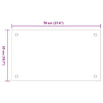 Paraschizzi per Cucina 2 pz Trasparente 70x50cm Vetro Temperato