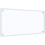 Paraschizzi per Cucina 2 pz Trasparente 80x40cm Vetro Temperato