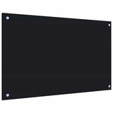 Paraschizzi per Cucina 2 pz Neri 80x50 cm in Vetro Temperato