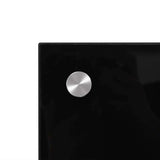 Paraschizzi per Cucina 2 pz Neri 80x50 cm in Vetro Temperato