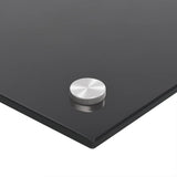 Paraschizzi per Cucina 2 pz Neri 80x50 cm in Vetro Temperato