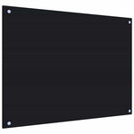 Paraschizzi per Cucina 2 pz Neri 80x60 cm in Vetro Temperato
