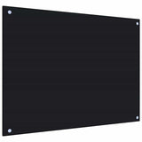 Paraschizzi per Cucina 2 pz Neri 80x60 cm in Vetro Temperato