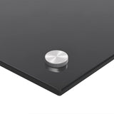 Paraschizzi per Cucina 2 pz Neri 80x60 cm in Vetro Temperato