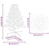 Albero di Natale Decorativo in Legno 60 cm Legno Massello Pino
