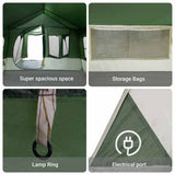 Tenda Familiare Verde e Bianco 620 x 322 x 240 cm Poliestere