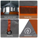 Tenda Familiare con tetto Grigio e arancione 620 x 322 x 240 cm